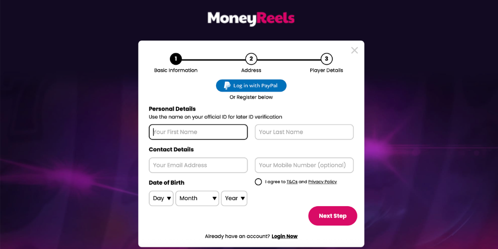 Registration Money Reels
