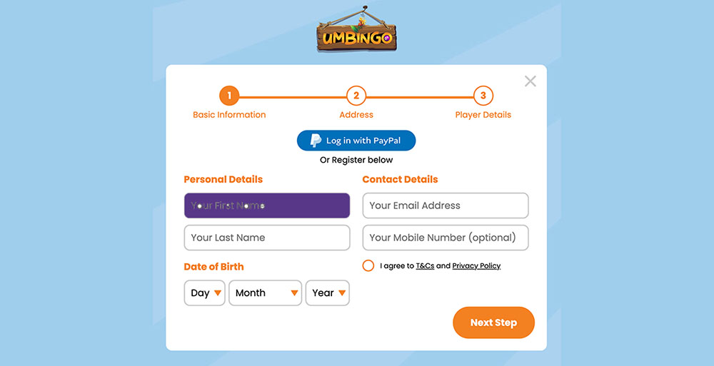 Umbingo Registration