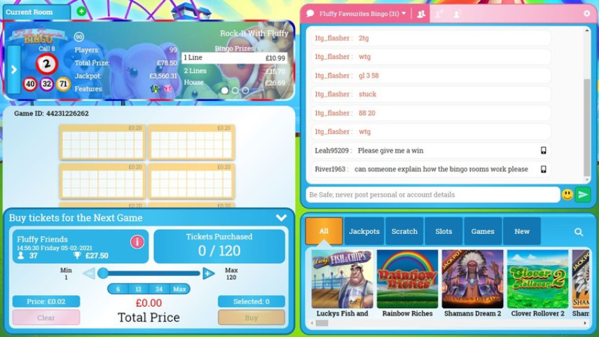 Fluffy Favourites Bingo screenshot