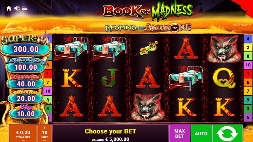 Book of Madness Respins of Amun-Re Slot Review