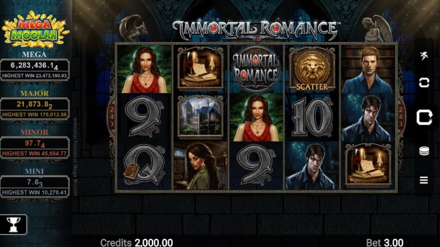 Immortal Romance Mega Moolah Slot Review