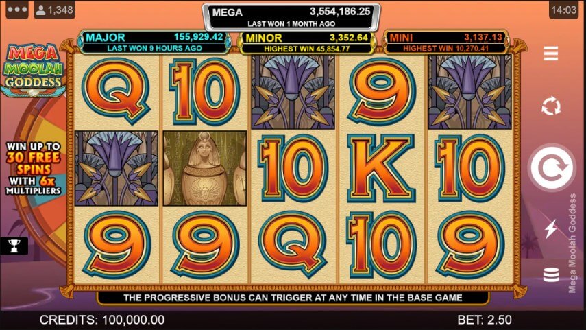 Mega Moolah Goddess Slot Review