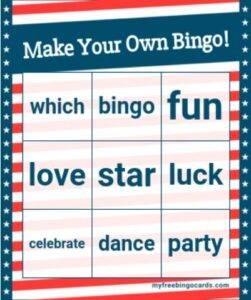 My own bingo card
