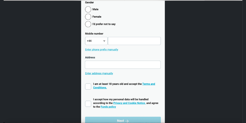 Hello Casino Registration step 3