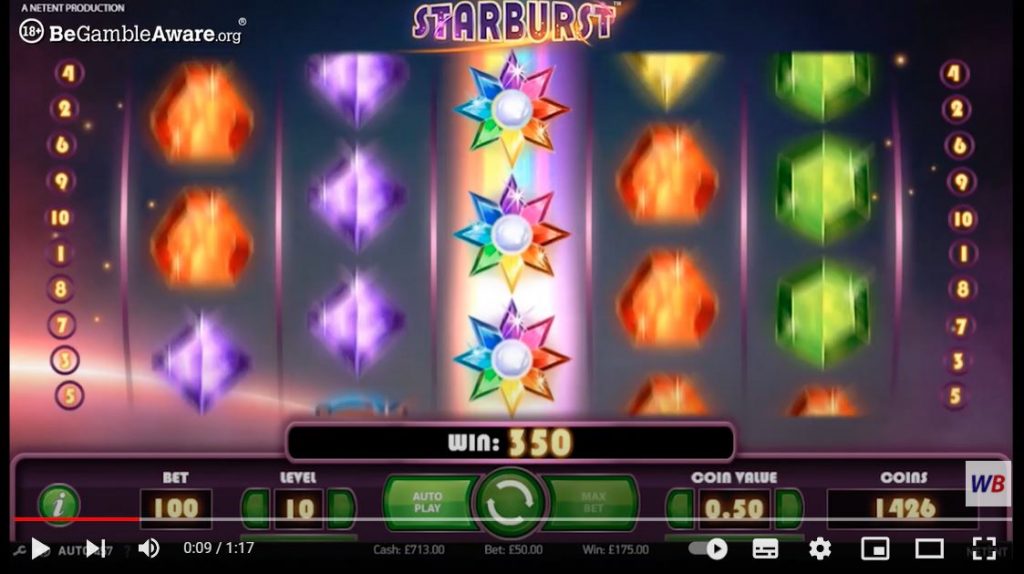 Starburst Slot Game Video