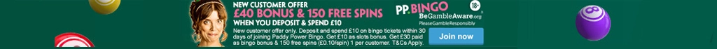 Paddy Power Bingo Exclusive offer takeover