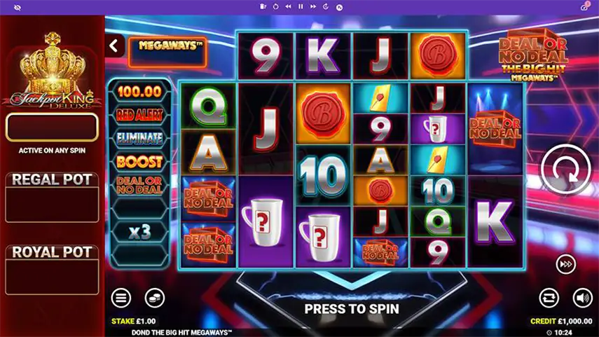 Deal or No Deal The Big Hit Megaways Jackpot King Slot Review