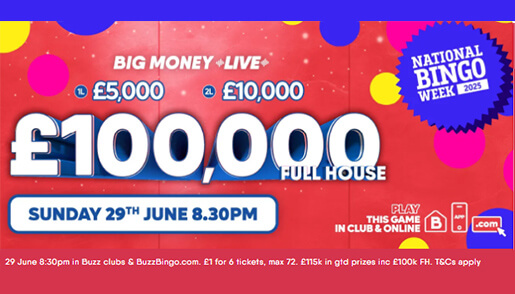 Buzz Bingo Big money Live Promo
