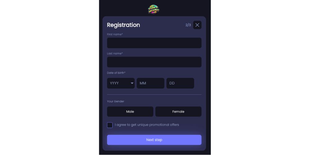 Funky Jackpot Registration  