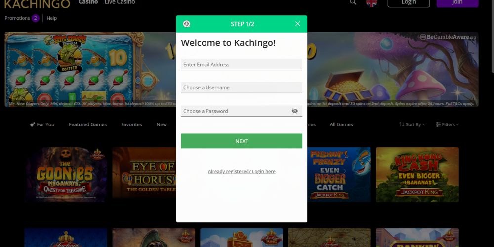 Kachingo Casino Registration