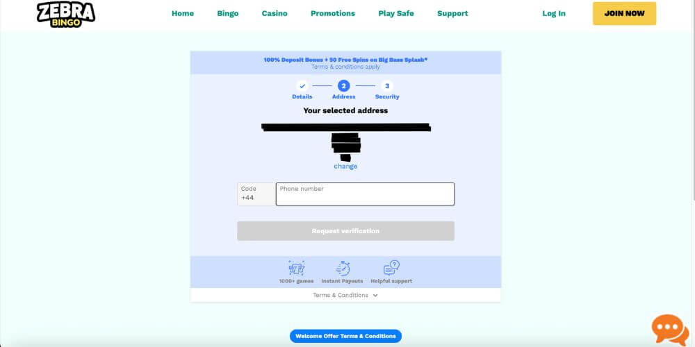 Zebra Bingo registration