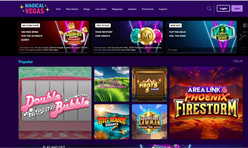 Uk casino site Magical Vegas